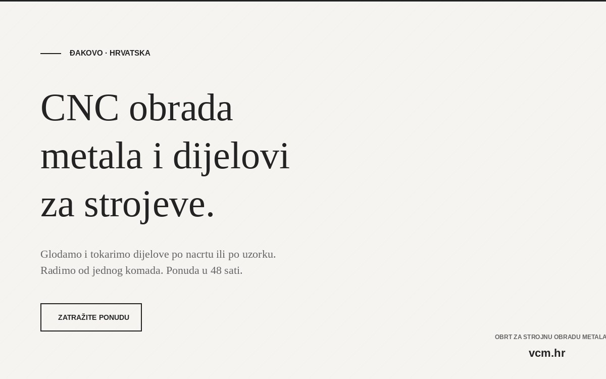 VCM — CNC obrada metala — preview